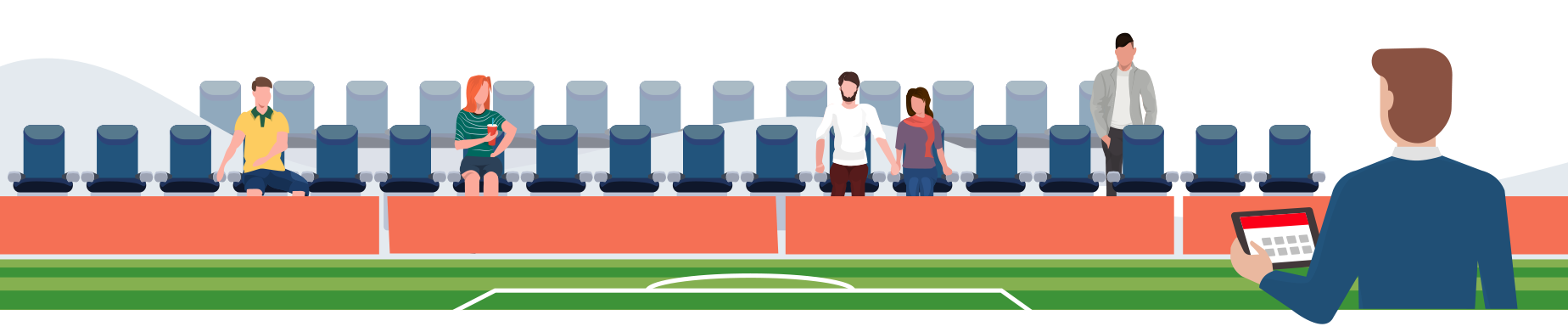 Digitale Stadion- und Zuschauersteuerung